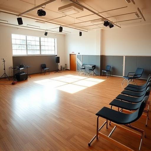 Salle de répétition spacieuse